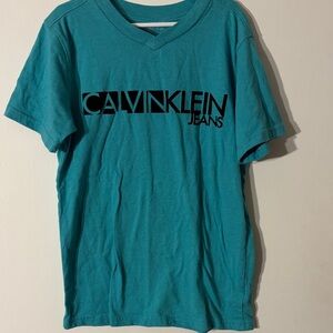 Calvin Klein Turquoise Tee with Black Logo